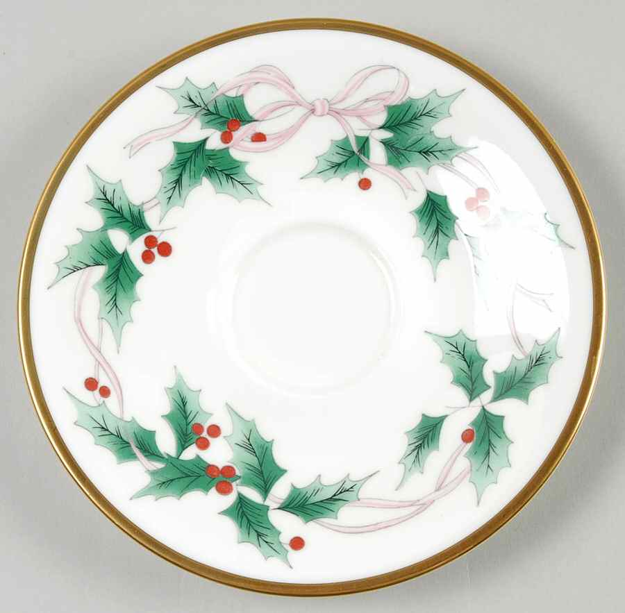 Ribbon Holly Saucer by Mikasa-1