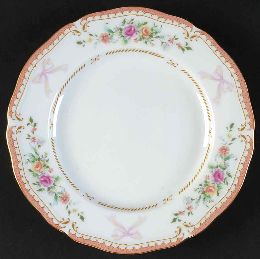 Ribbon Pink Bread & Butter Plate by Mikasa-1