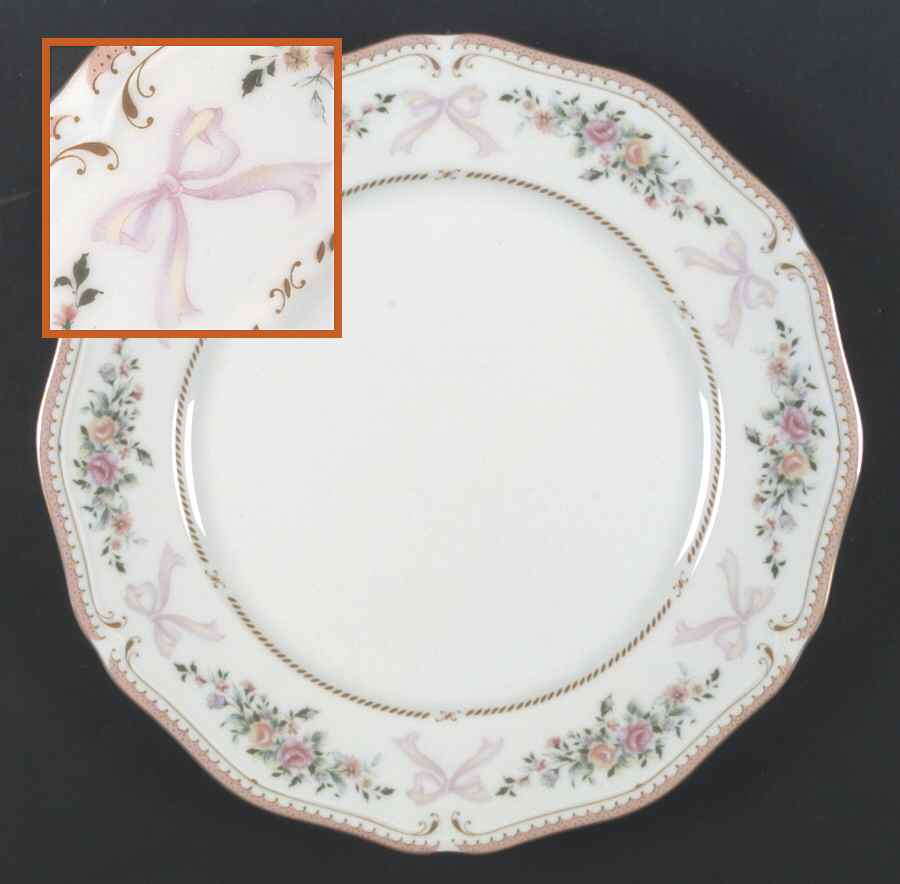 Ribbon Pink Dinner Plate by Mikasa-1