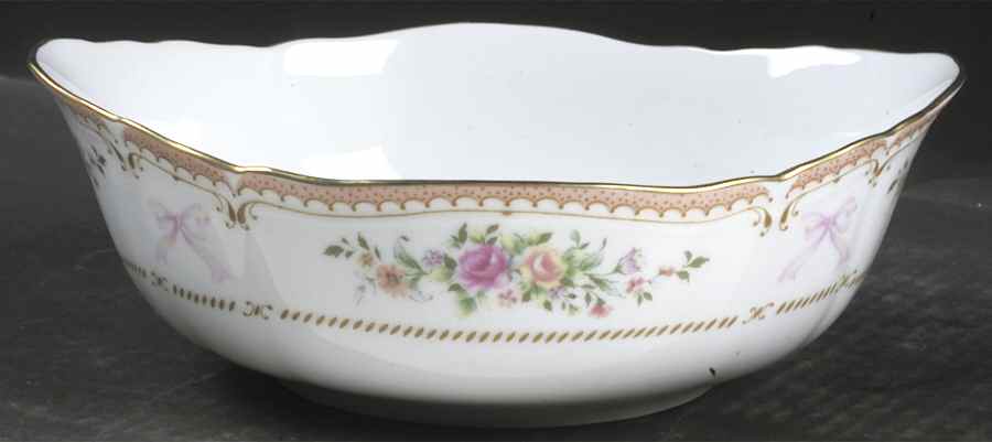 Ribbon Pink 8" Round Vegetable Bowl by Mikasa-1