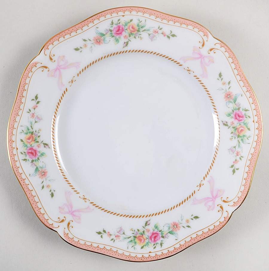 Ribbon Pink Salad Plate by Mikasa-1