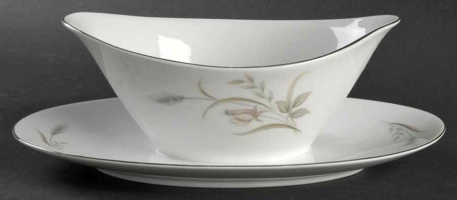 Rose Ballet Gravy Boat with Attached Underplate by Mikasa-1