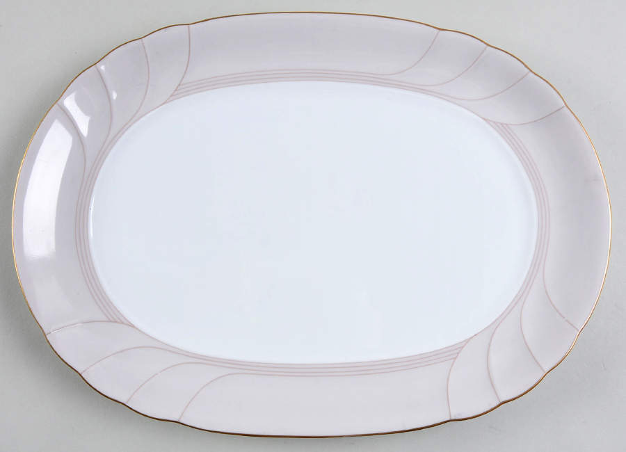 Rose Bisque 14" Oval Serving Platter by Mikasa-1