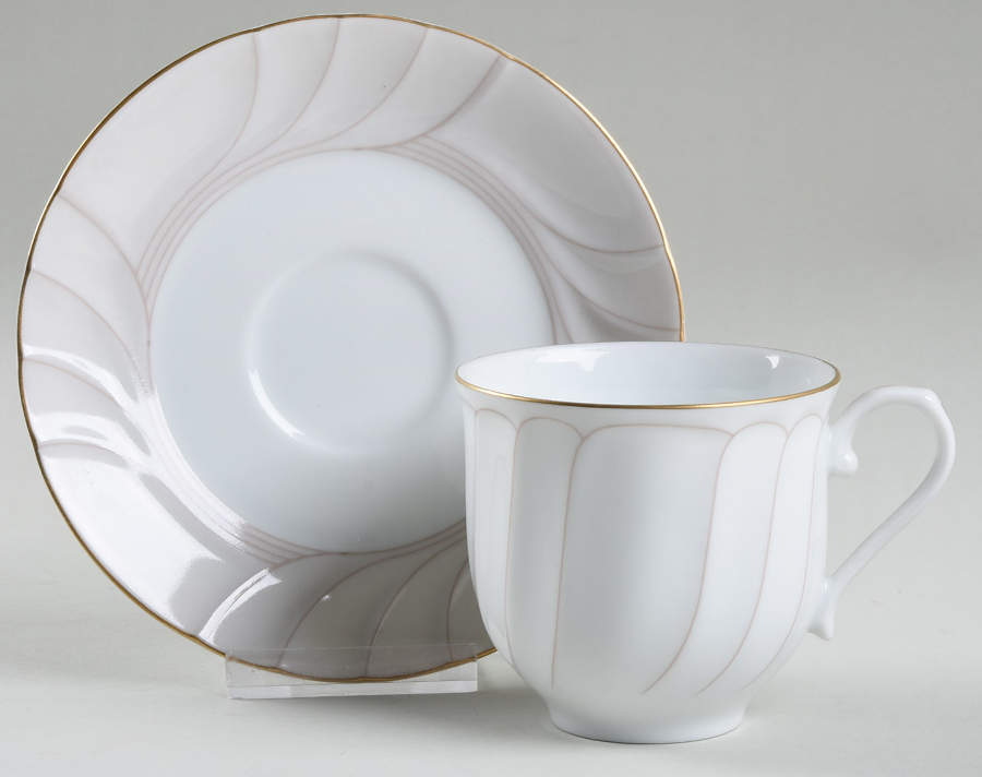 Rose Bisque Flat Cup & Saucer Set by Mikasa-1