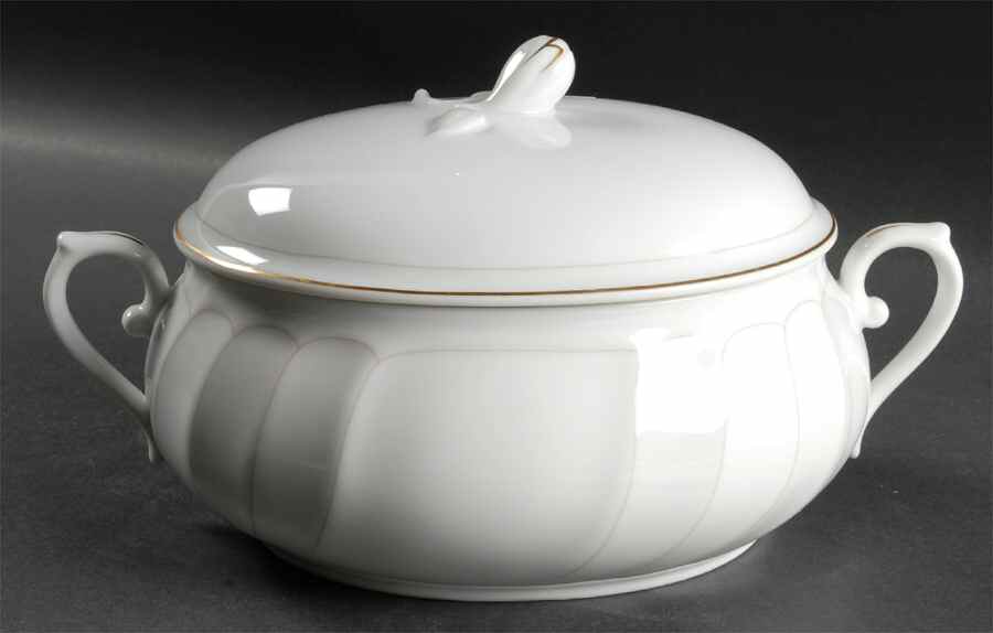 Rose Bisque Oval Covered Vegetable by Mikasa-1