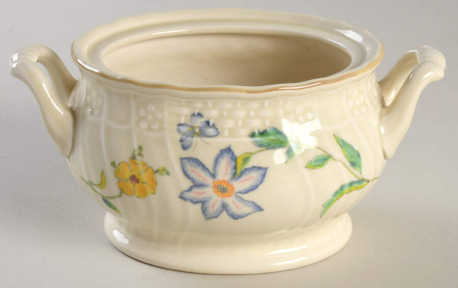 Rose Bouquet Sugar Bowl No Lid by Mikasa-1