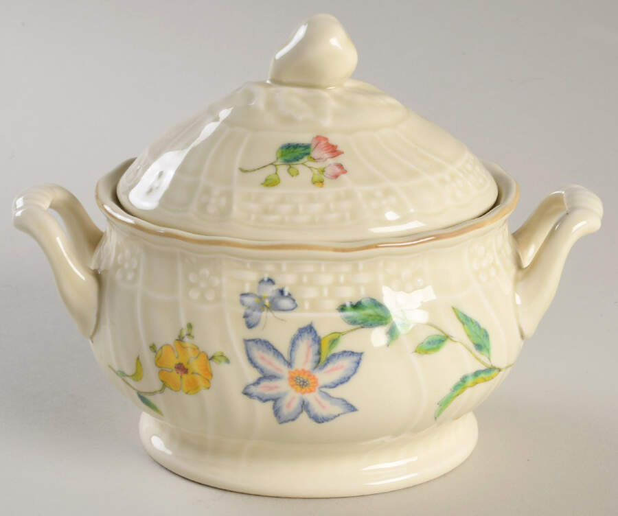 Rose Bouquet Sugar Bowl & Lid by Mikasa-1