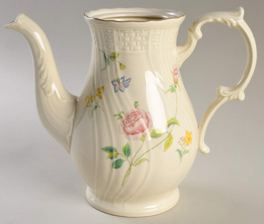 Rose Bouquet Coffee Pot No Lid by Mikasa-1