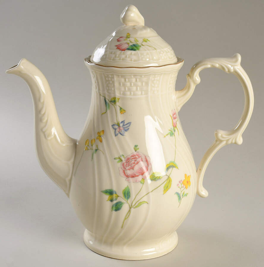 Rose Bouquet Coffee Pot & Lid by Mikasa-1