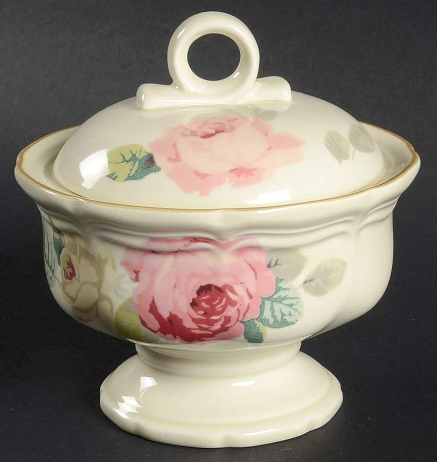 Rose Bowl Sugar Bowl & Lid by Mikasa-1