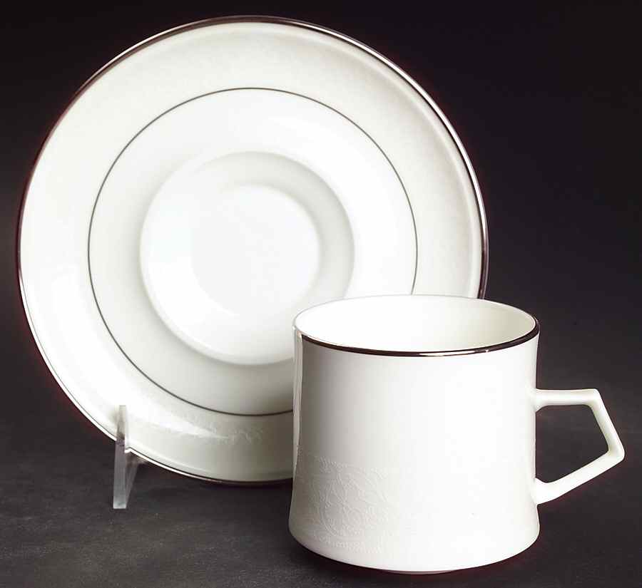 Rochelle Flat Cup & Saucer Set by Mikasa-1