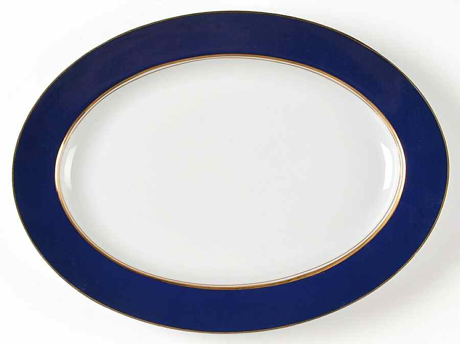 Royal Cobalt 14" Oval Serving Platter by Mikasa-1