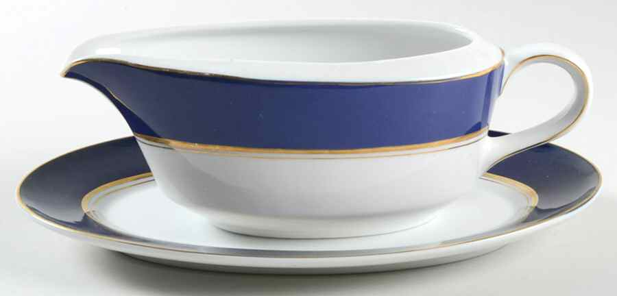 Royal Cobalt Gravy Boat & Underplate/Relish by Mikasa-1