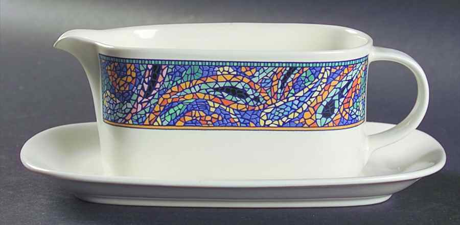 Roman Court Gravy Boat & Underplate (Relish/Butter) by Mikasa-1
