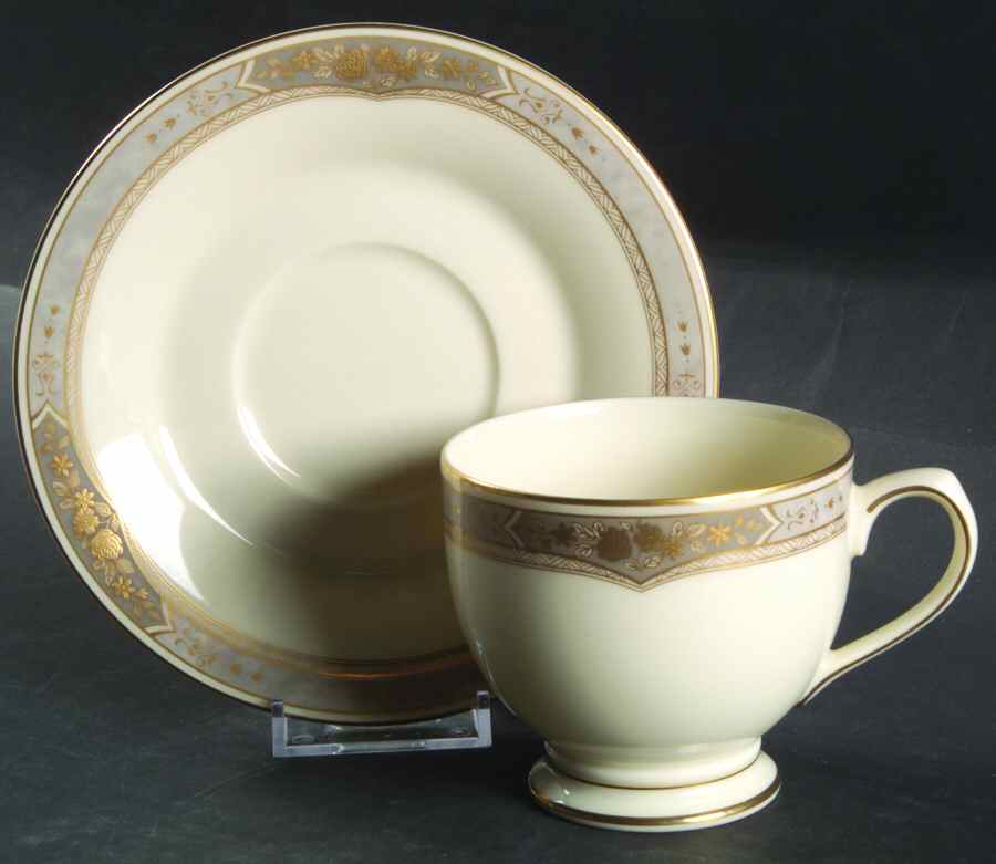 Royal Court Footed Cup & Saucer Set by Mikasa-1