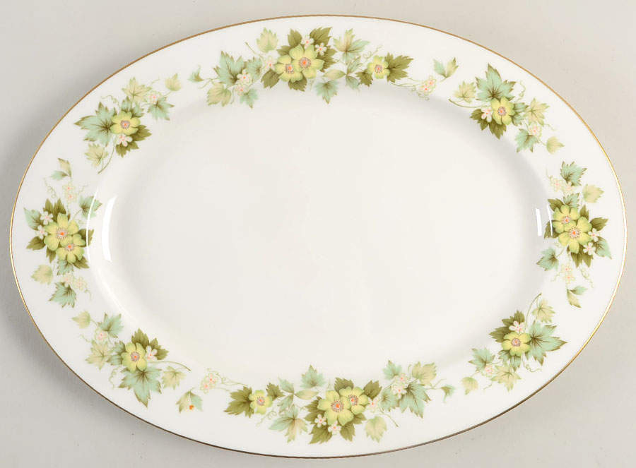 Rose Crest 14" Oval Serving Platter by Mikasa-1