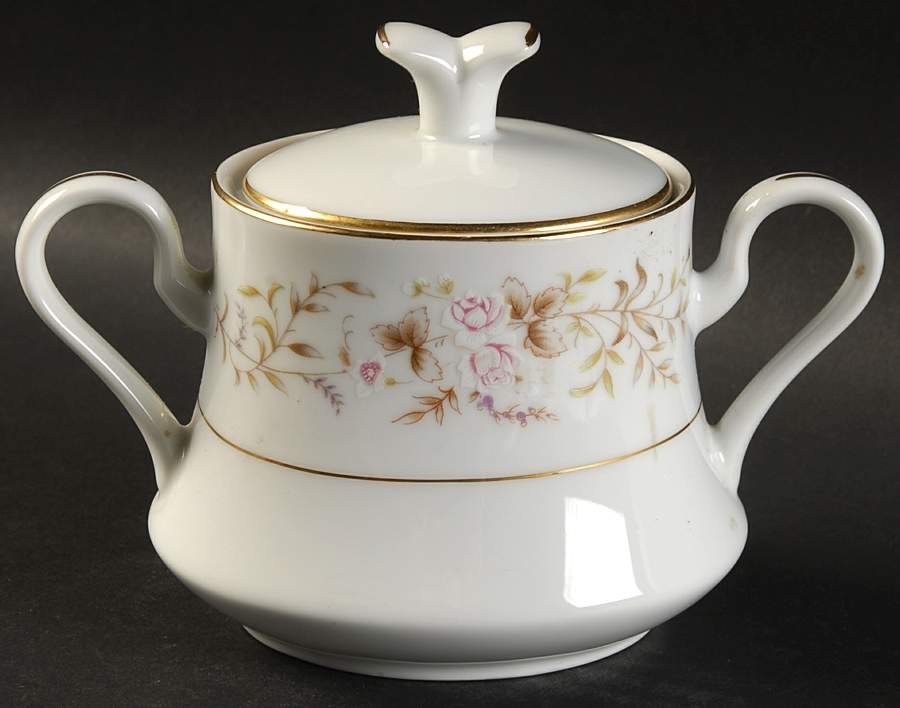 Rose Crest Sugar Bowl & Lid by Mikasa-1