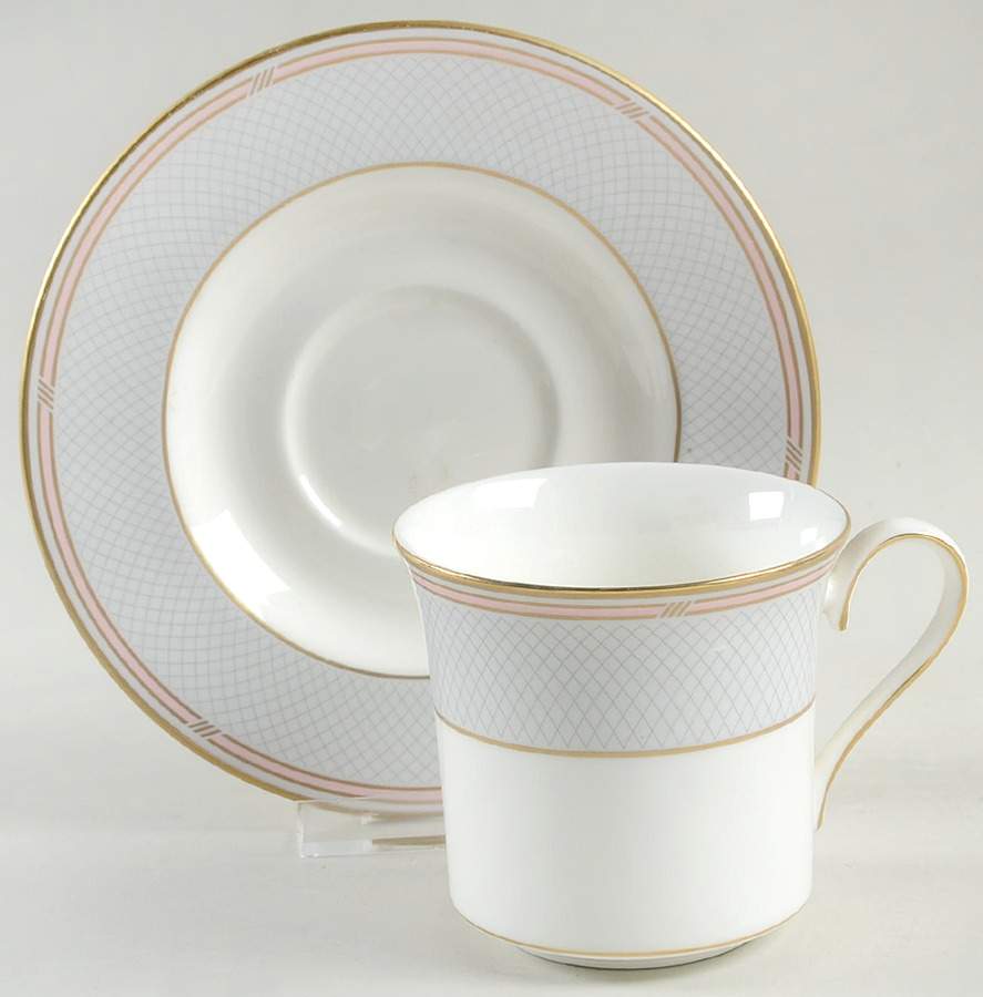 Royal Crest Flat Cup & Saucer Set by Mikasa-1