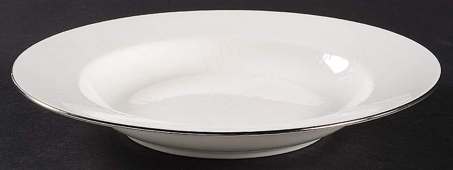 Rose Damask Rim Soup Bowl by Mikasa-1