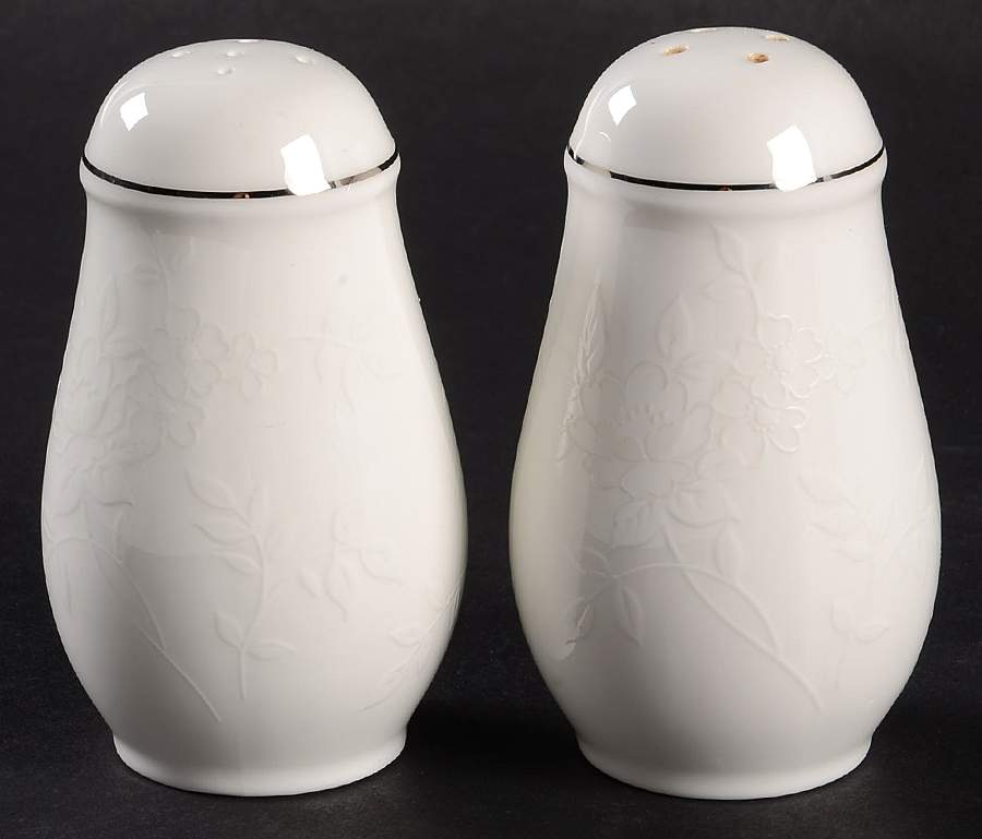 Rose Damask Salt & Pepper Set by Mikasa-1