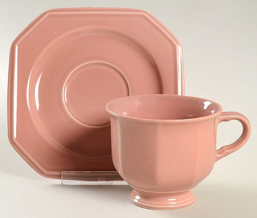 Rose Gray Footed Cup & Saucer Set by Mikasa-1