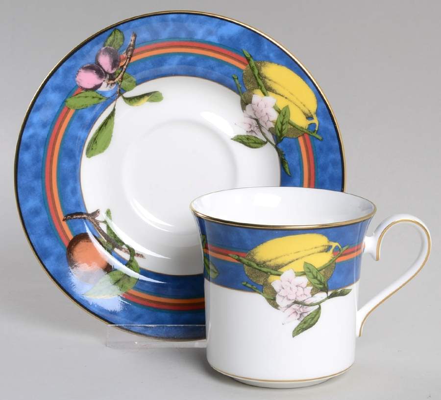 Royal Garden Flat Cup & Saucer Set by Mikasa-1