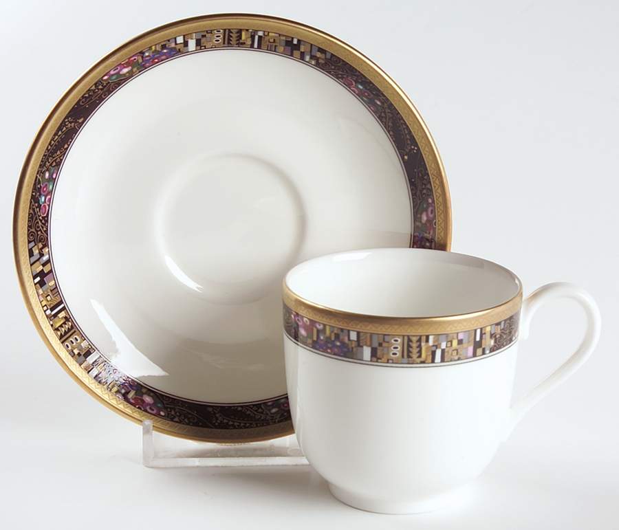 Royal Glimmer Flat Demitasse Cup & Saucer Set by Mikasa-1