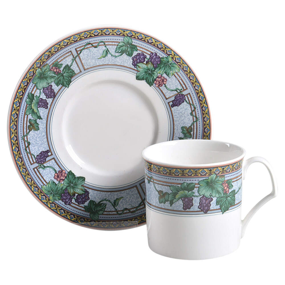 Royal Harvest Flat Cup & Saucer Set by Mikasa-1