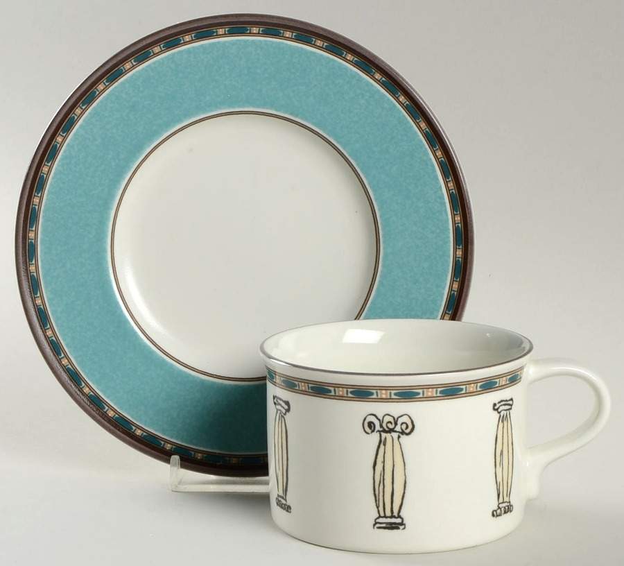 Roman Manor Flat Cup & Saucer Set by Mikasa-1