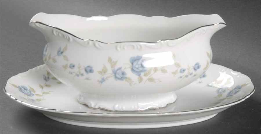 Rose Melody Gravy Boat & Underplate by Mikasa-1