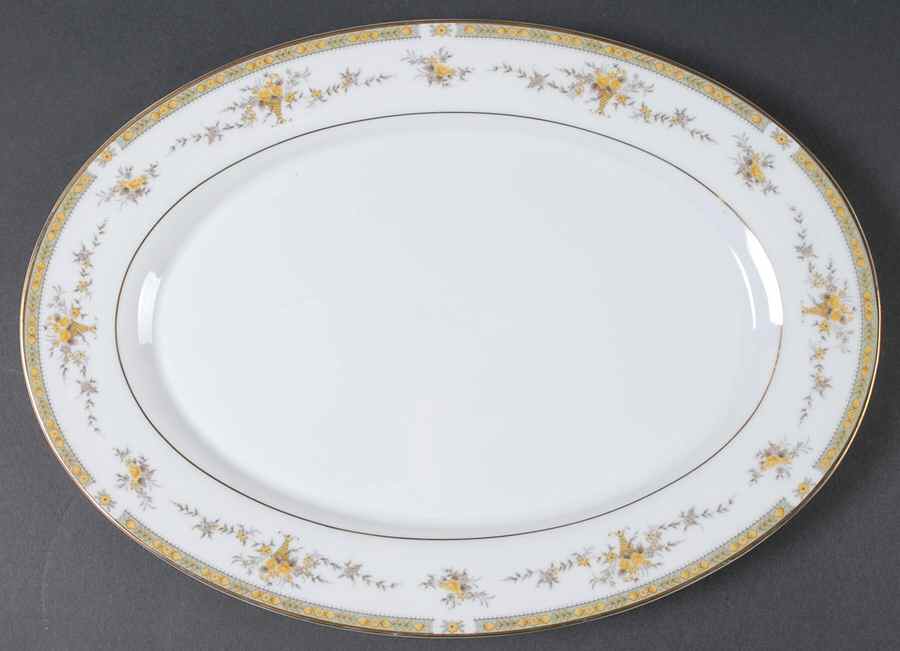 Romi 14" Oval Serving Platter by Mikasa-1