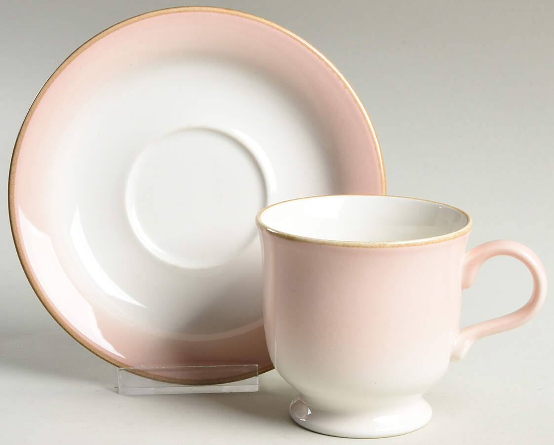 Rose Mist Footed Cup & Saucer Set by Mikasa-1