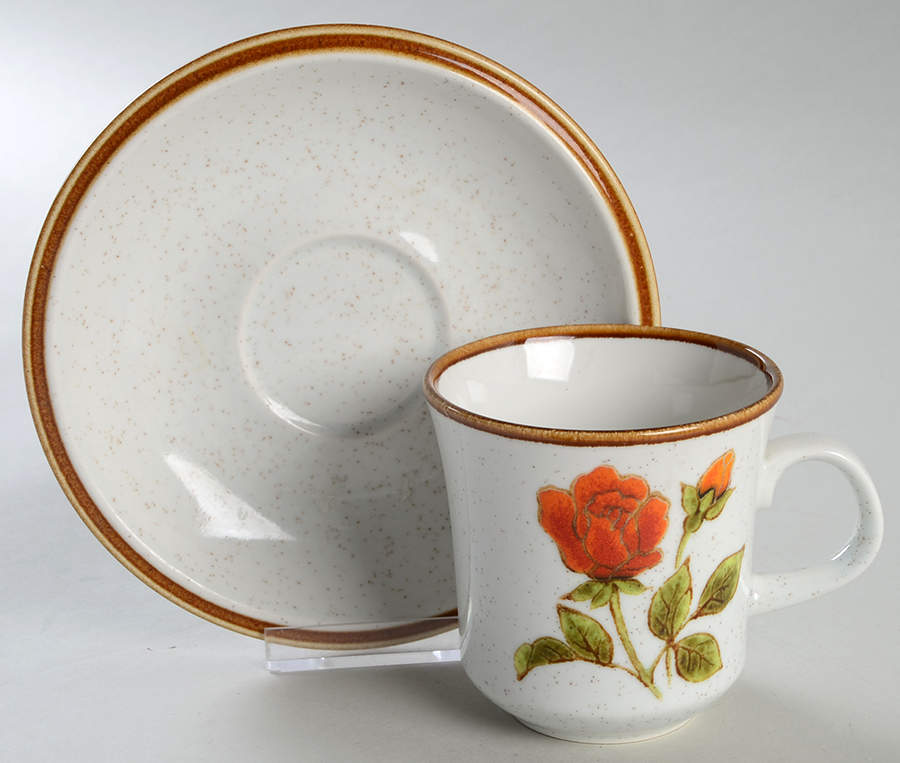 Rose Parade Flat Cup & Saucer Set by Mikasa-1