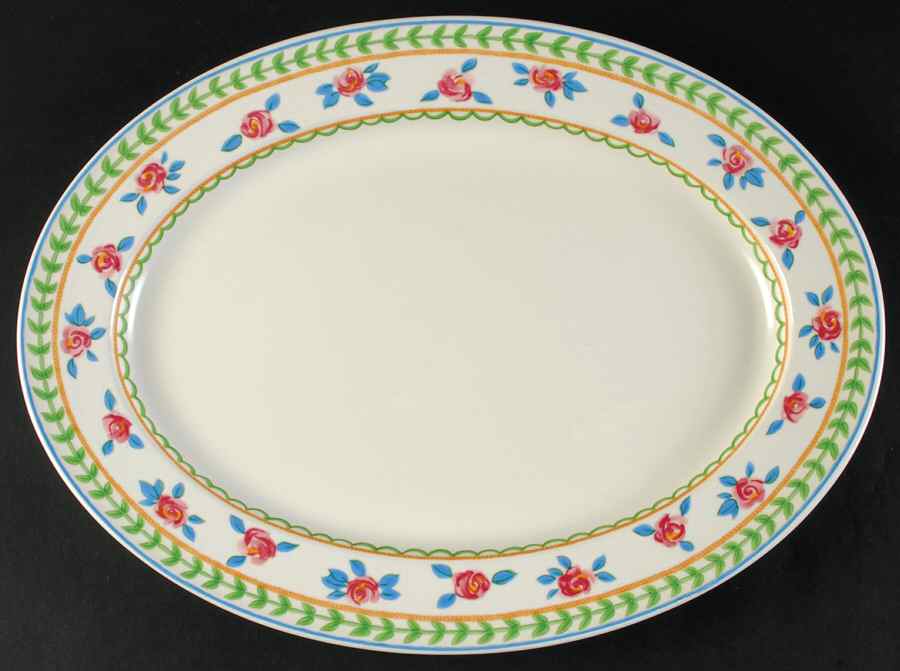 Rose Parade 15" Oval Serving Platter by Mikasa-1
