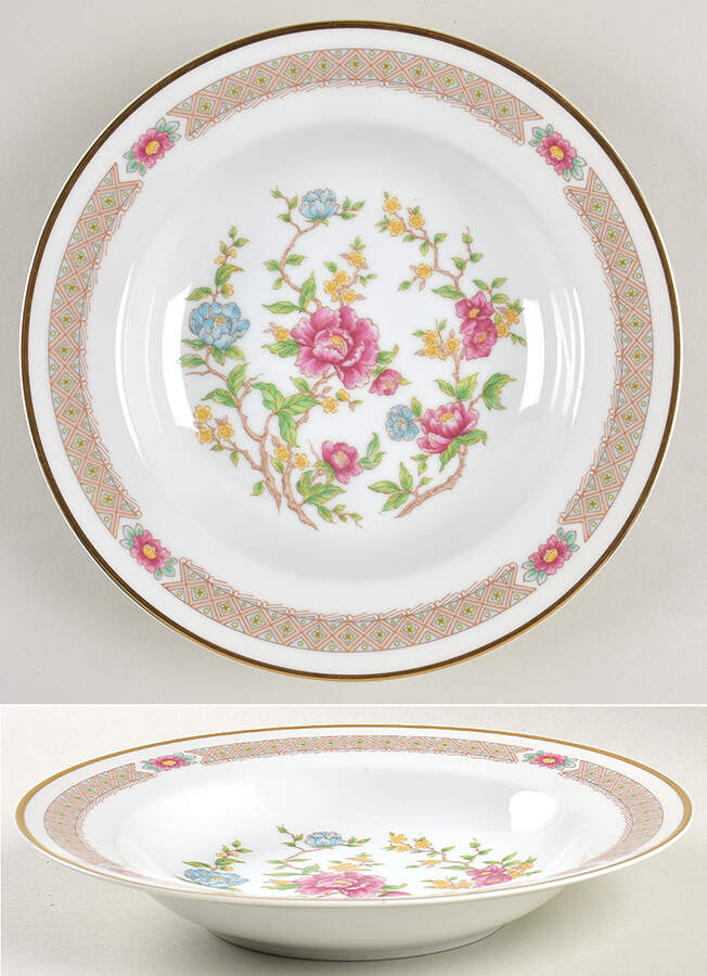 Rose Peony Rim Soup Bowl by Mikasa-1