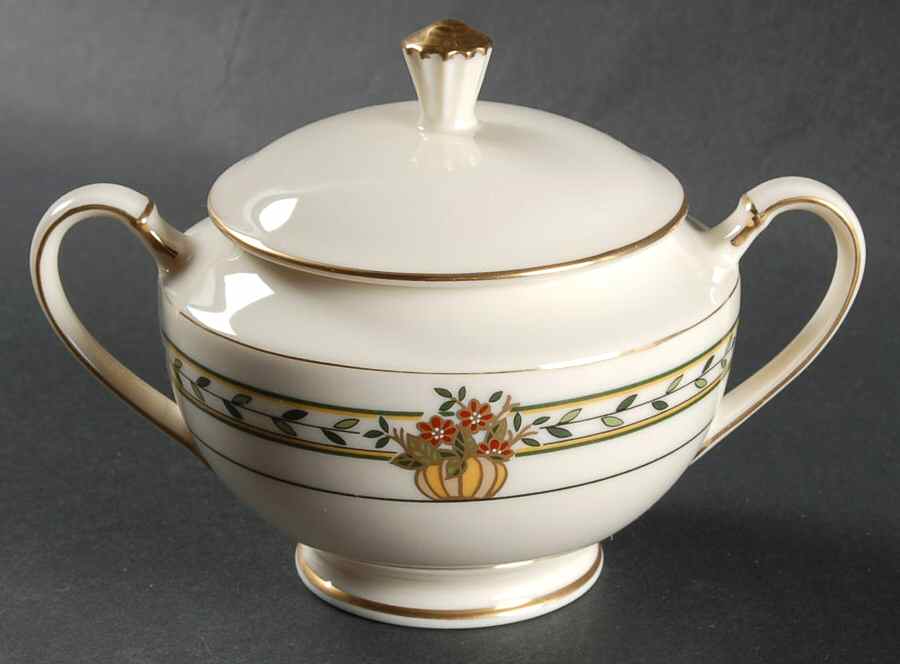 Rose Point Sugar Bowl & Lid by Mikasa-1