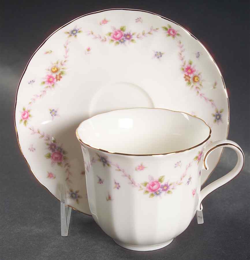 Royal Rose Flat Cup & Saucer Set by Mikasa-1