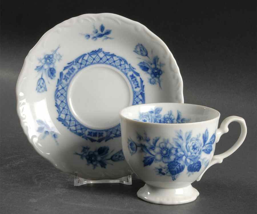 Rosalie Footed Cup & Saucer Set by Mikasa-1