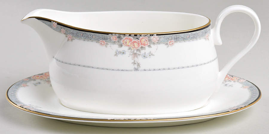 Rosaline Gravy Boat & Underplate by Mikasa-1