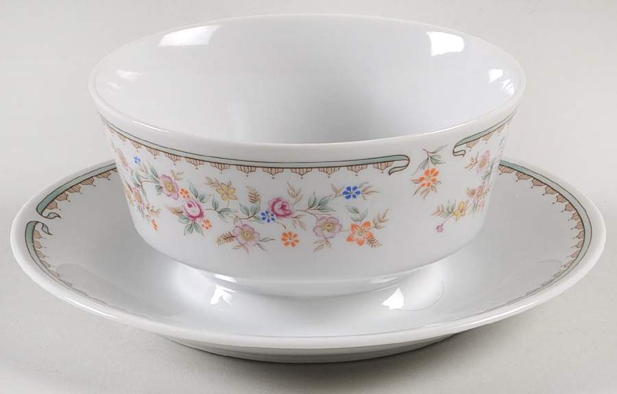 Rosamond Gravy Boat with Attached Underplate by Mikasa-1