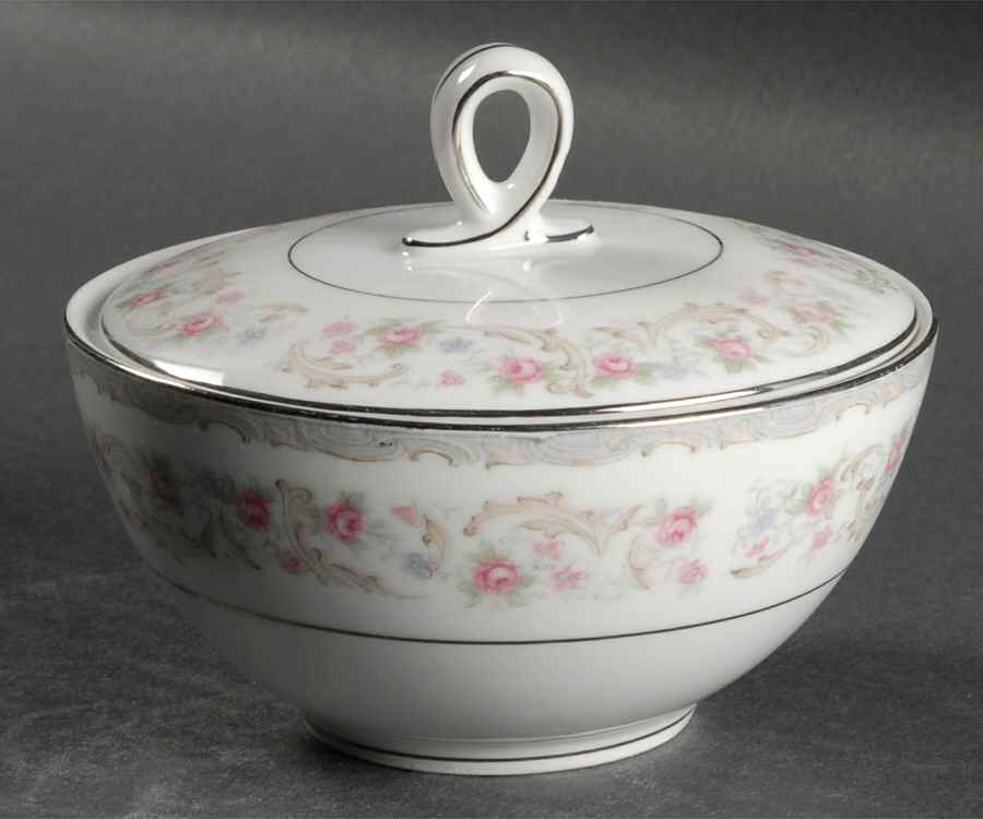 Rosebud Sugar Bowl & Lid by Mikasa-1
