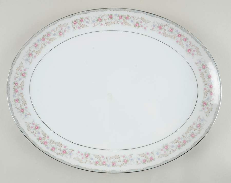 Rosebud 16" Oval Serving Platter by Mikasa-1