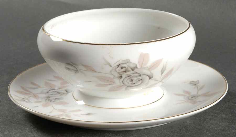 Rosecrest Gravy Boat with Attached Underplate by Mikasa-1