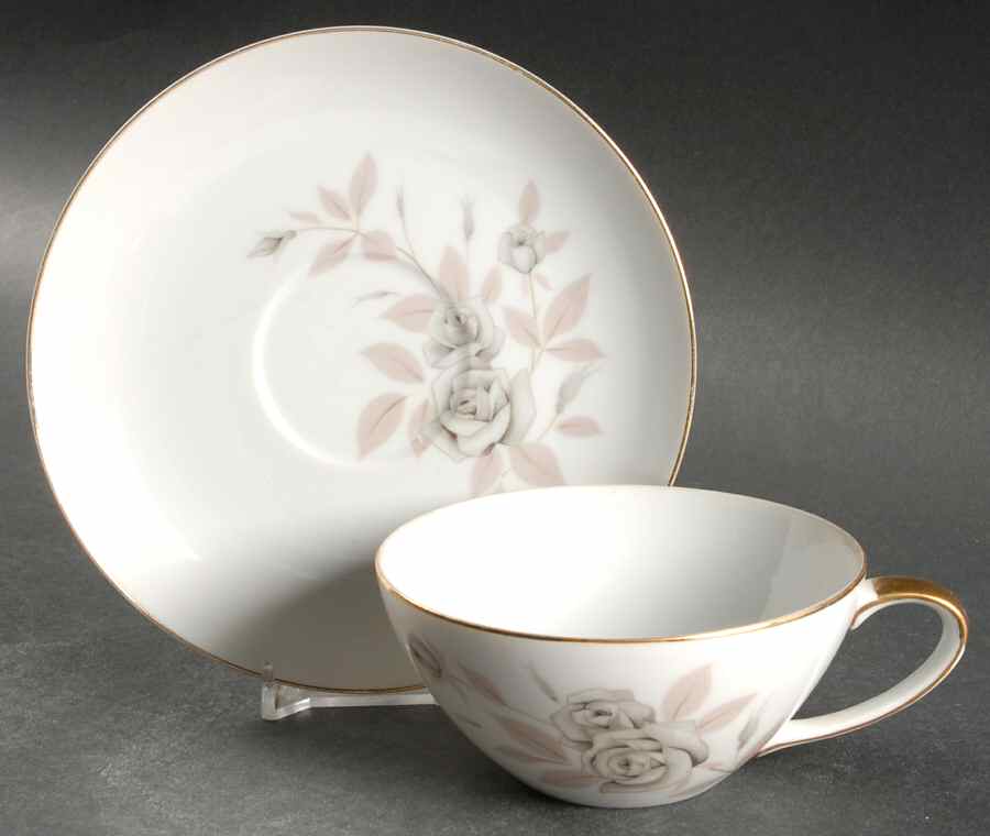Rosecrest Flat Cup & Saucer Set by Mikasa-1