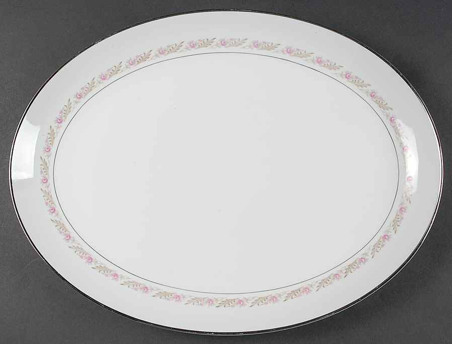Rose Lane 16" Oval Serving Platter by Mikasa-1