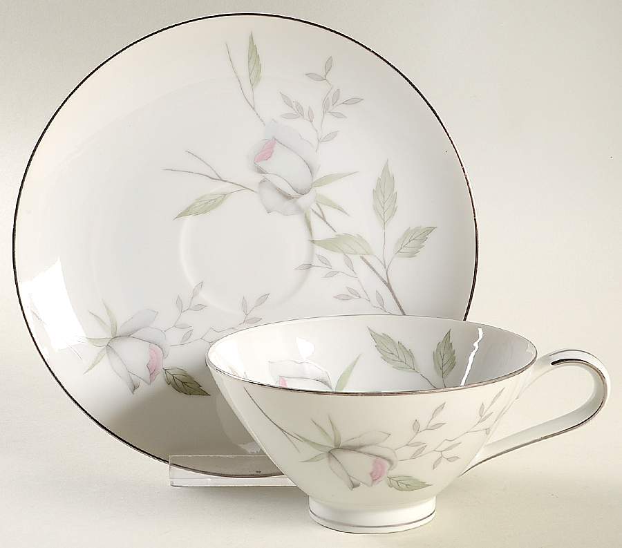 Roselle Flat Cup & Saucer Set by Mikasa-1