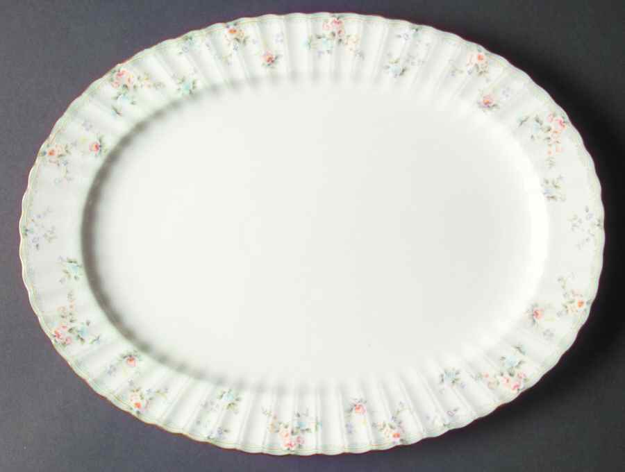 Roselle 14" Oval Serving Platter by Mikasa-1