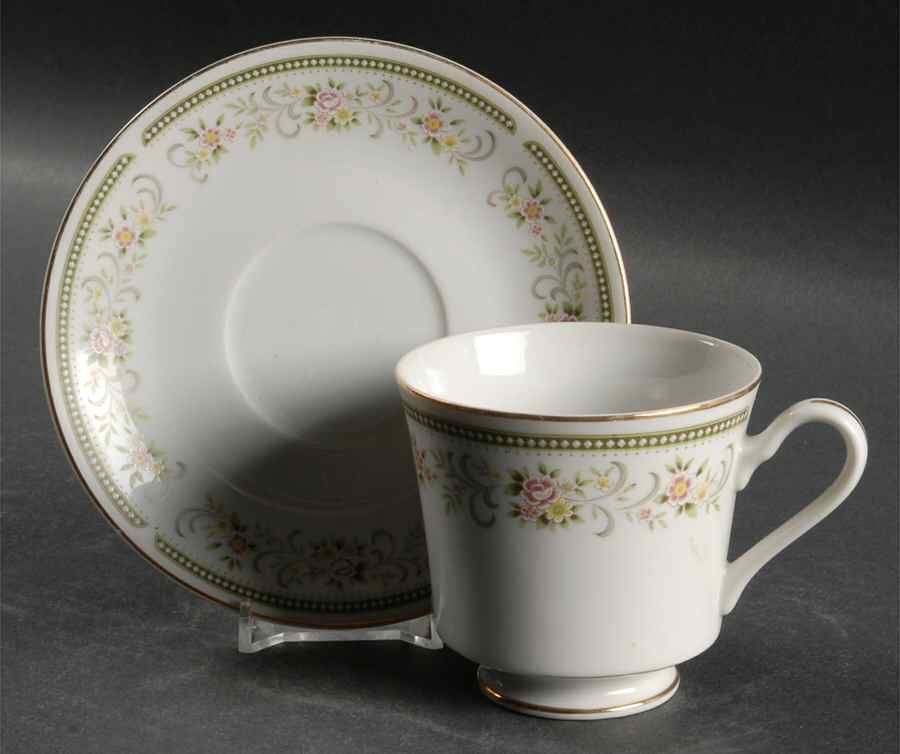 Rosemere Footed Cup & Saucer Set by Mikasa-1