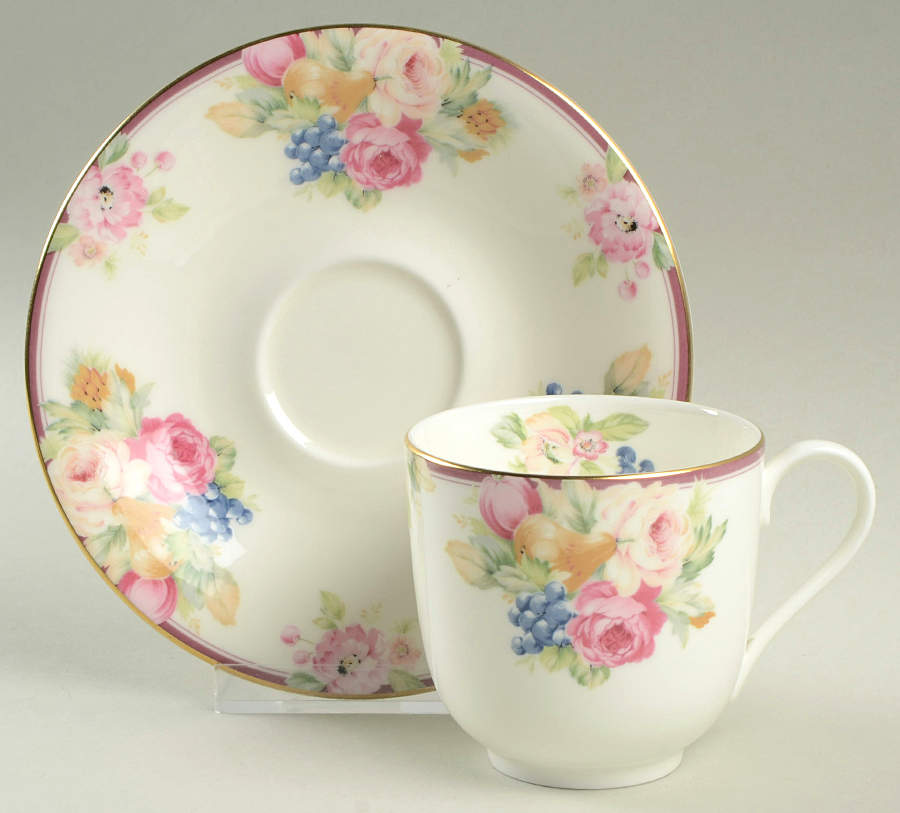 Rosemead Flat Cup & Saucer Set by Mikasa-1