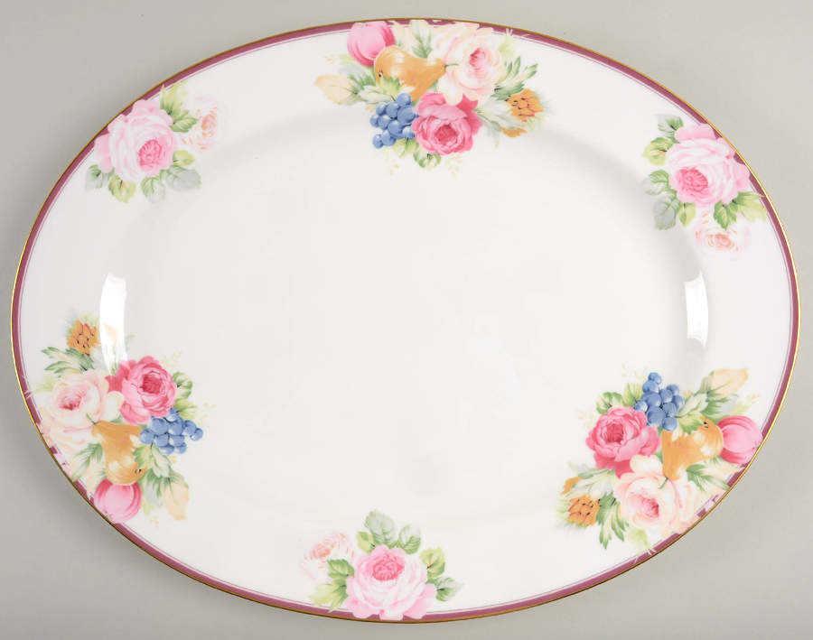 Rosemead 16" Oval Serving Platter by Mikasa-1